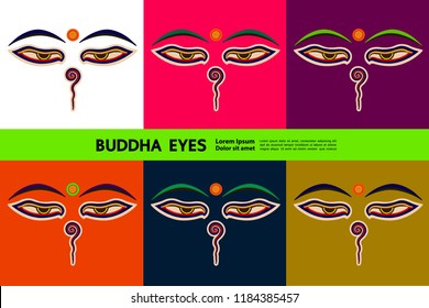 Buddha eyes vector.
