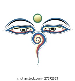 buddha eyes vector