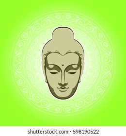 Buddha face with attractive background