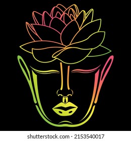 	
Buddha Face Logo Isolated On Black Background