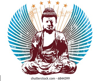 buddha falying emblem