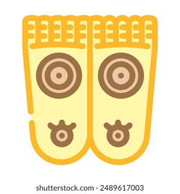 buddha footprints buddhism color icon vector. buddha footprints buddhism sign. isolated symbol illustration