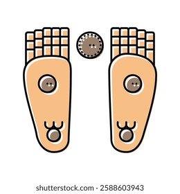 buddha footprints buddhism color icon vector. buddha footprints buddhism sign. isolated symbol illustration