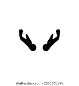 Icono de la mano de Buda. Sencillo estilo religión Buda símbolo de fondo del afiche de vacaciones. elemento de diseño de logotipo de marca. Impresión de camisetas. Vector para pegatinas.