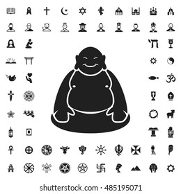 Buddha icon illustration isolated vector sign symbol