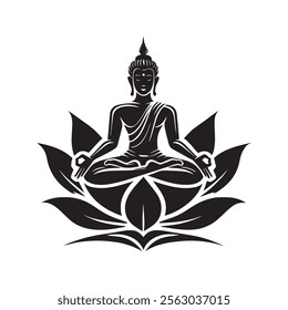 Buddha  icon isolated white background