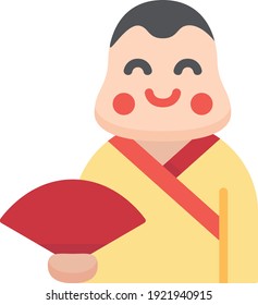 Buddha icon on vector illustration