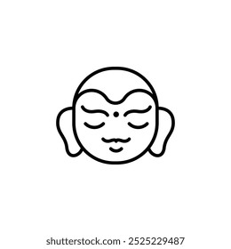 Buddha Icon. Simple Buddha icon for social media, app, and web design. Vector illustration.