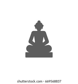 Buddha icon in trendy flat style isolated on white background. Symbol for your web site design, logo, app, UI. Vector illustration, EPS