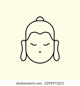 buddha icon vector design illustration line art. eps 10
