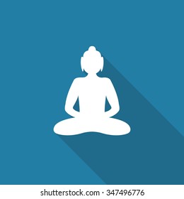 Buddha icon. vector illustration
