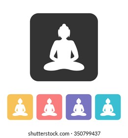 Buddha icon. vector illustration