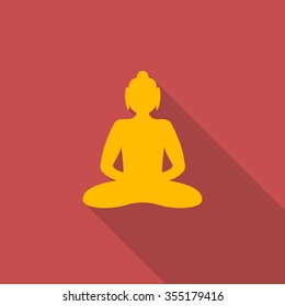 Buddha icon. vector illustration