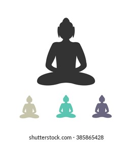 Buddha icon. vector illustration