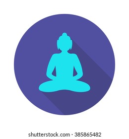 Buddha icon. vector illustration