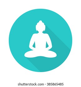 Buddha Icon Vector Illustration Stock Vector (Royalty Free) 385865485 ...