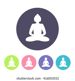 Buddha icon. vector illustration