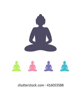 Buddha icon. vector illustration