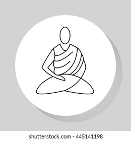 Buddha icon. vector illustration.