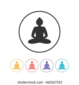 Buddha icon. vector illustration