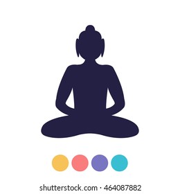 Buddha icon. vector illustration