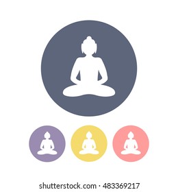Buddha icon. vector illustration