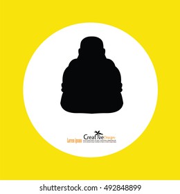 Buddha icon. vector illustration
