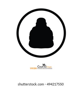 Buddha icon. vector illustration