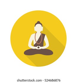 Buddha icon. vector illustration