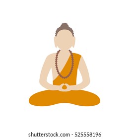Buddha icon. vector illustration
