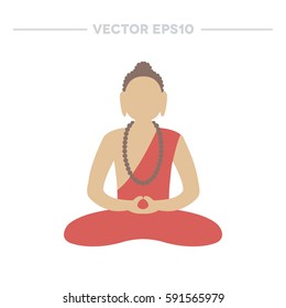 Buddha icon. vector illustration