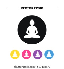 Buddha icon. vector illustration