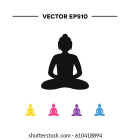 Buddha icon. vector illustration