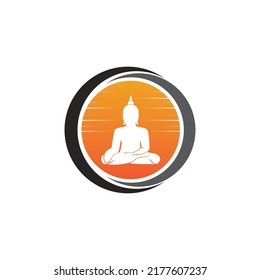 Buddha icon. vector illustration logo template.