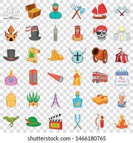 Buddha icons set. Cartoon style of 36 buddha vector icons for web for any design