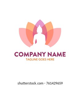 Buddha Illustration Logo. Editable. Vector