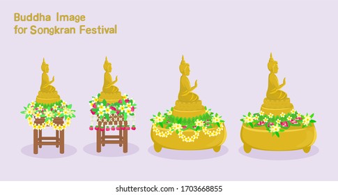 Buddha Image for Songkran Festival Thailand