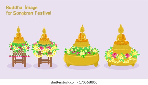 Buddha Image for Songkran Festival Thailand