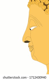 Buddha images and white background