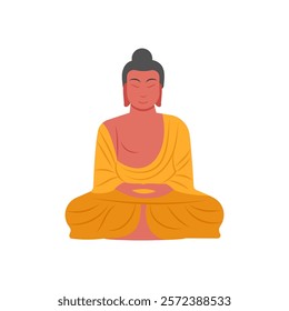 Buddha, Indian Symbol Vector Illustration