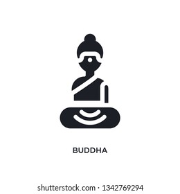 buddha isolated icon. simple element illustration from india and holi concept icons. buddha editable logo sign symbol design on white background. can be use for web and mobile