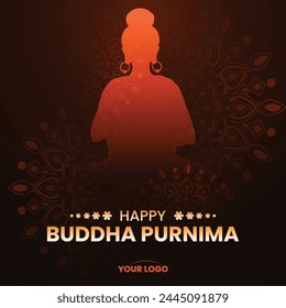 Buddha Jayanti, Buddha Purnima, and Buddha Day, vesak celebration greeting vector
