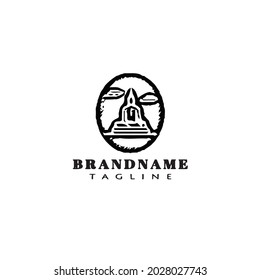 buddha logo icon design template modern vector illustration