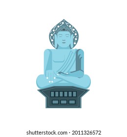 buddha in a lotus pose isolated