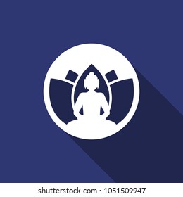 Buddha lotus vector icon