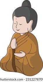 Buddha Meditate 3D highlight and shadow