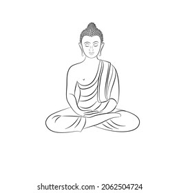 Buddha Face Sketch - Line Art, HD Png Download - vhv