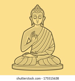 Buddha meditates