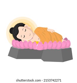Buddha is Parinirvana in vector