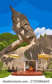 Buda Parque, Laos vetor design arte